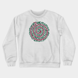 Spiral Snake maroon Crewneck Sweatshirt